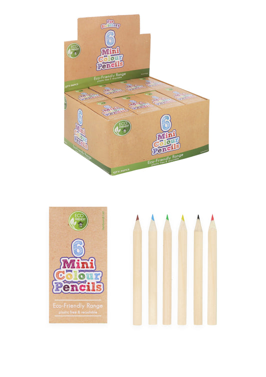 6 Pieces Eco-Friendly Mini Colouring Pencils