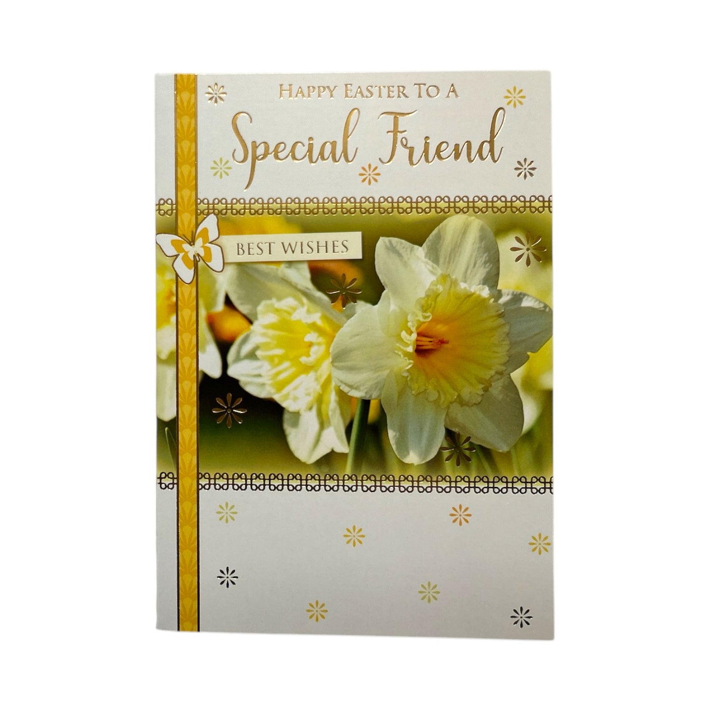 To Special Friend White Daffodil Flowers Design Easter Card