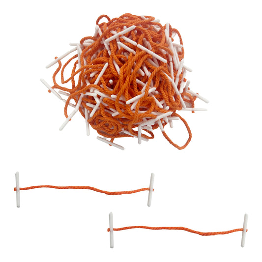 Pack of 100 101mm Plastic End Orange Treasury Tags