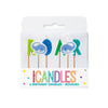 Pack of 6 Blue & Green Dinosaur Pick Birthday Candles