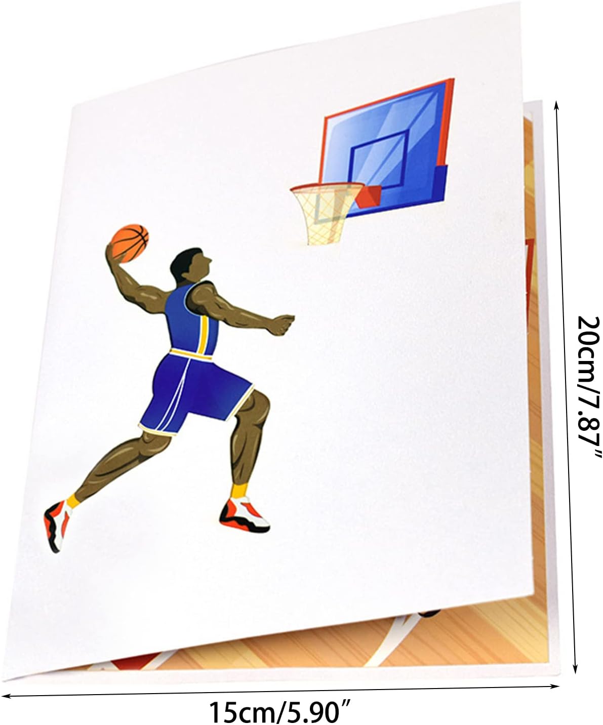 Basketball Players 3D Pop Up Greeting Card