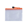 Pack of 12 A6 Orange PVC Mesh Zip Bags