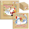 Pack of 10 Kraft Character Design Square Christmas Cards