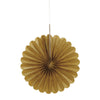 Pack of 3 Gold Solid 6" Tissue Paper Fans