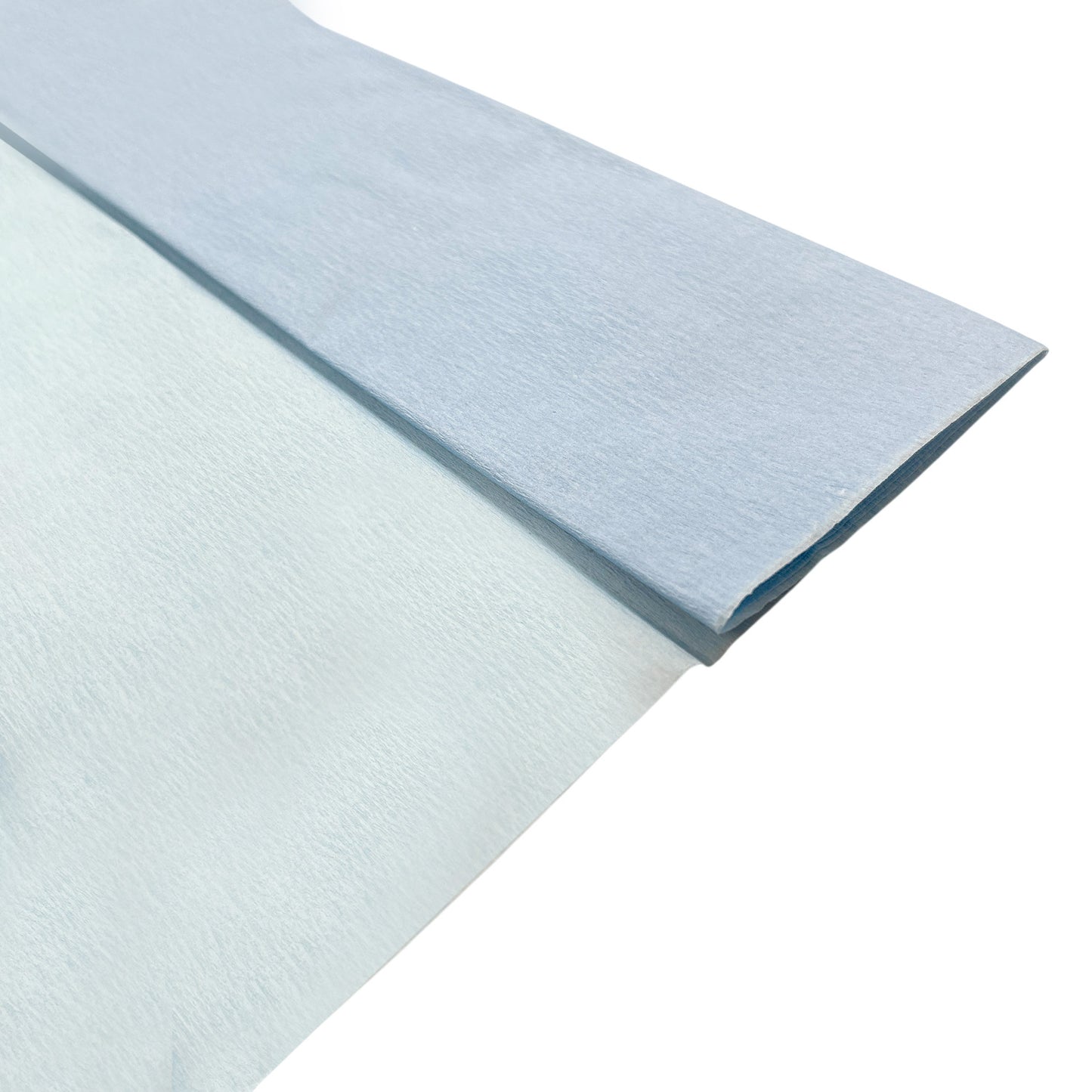 Pack of 5 Baby Blue Crepe Paper Sheets 50cm x 2m 17GSM 35% Stretch Craft Paper