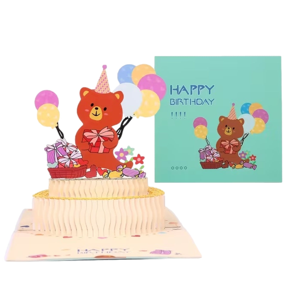 Celebration Bear 3D Pop Up Birthday Card