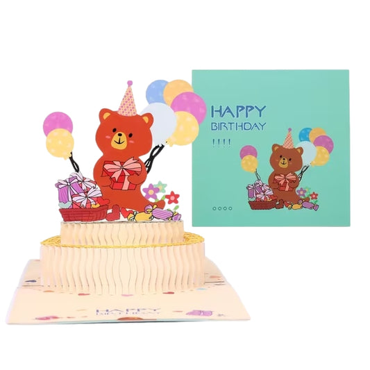 Celebration Bear 3D Pop Up Birthday Card