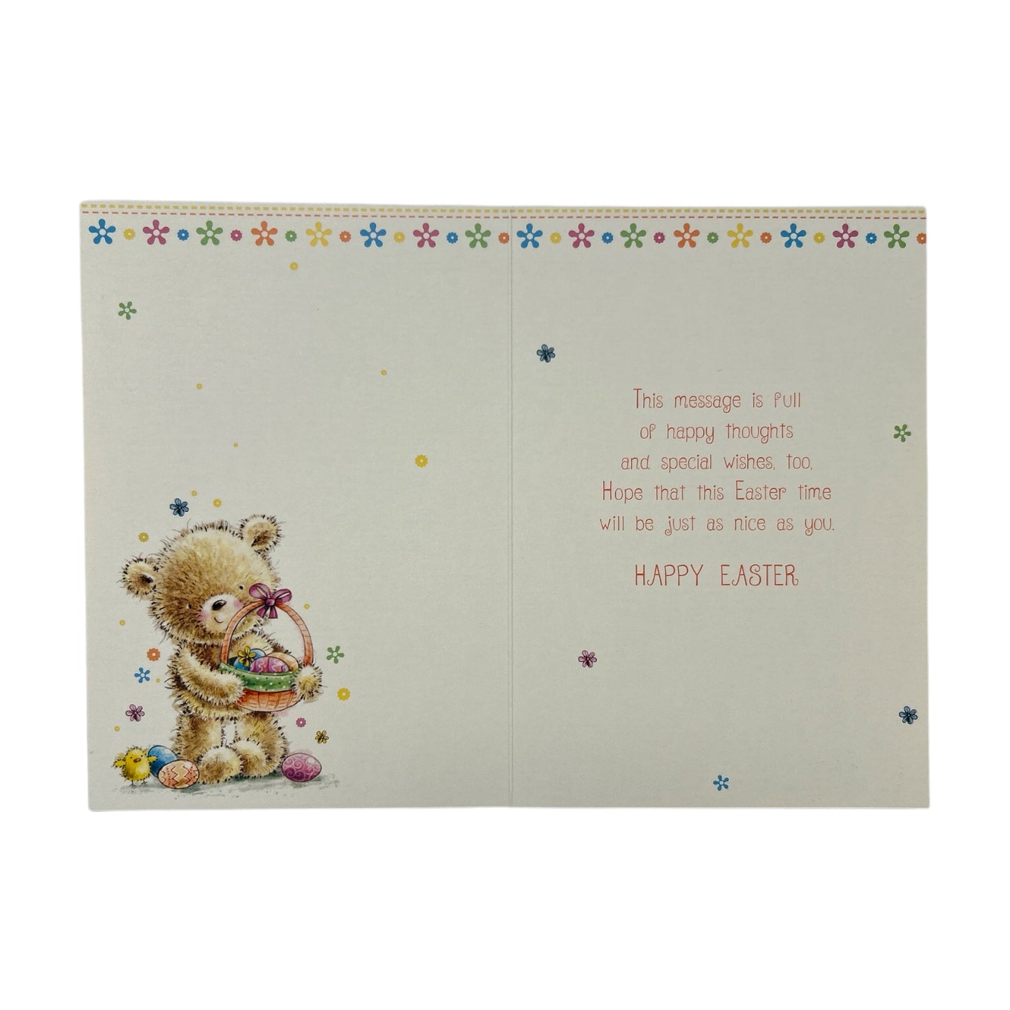 Especially For You Cute Teddy & Eggs Design Easter Card