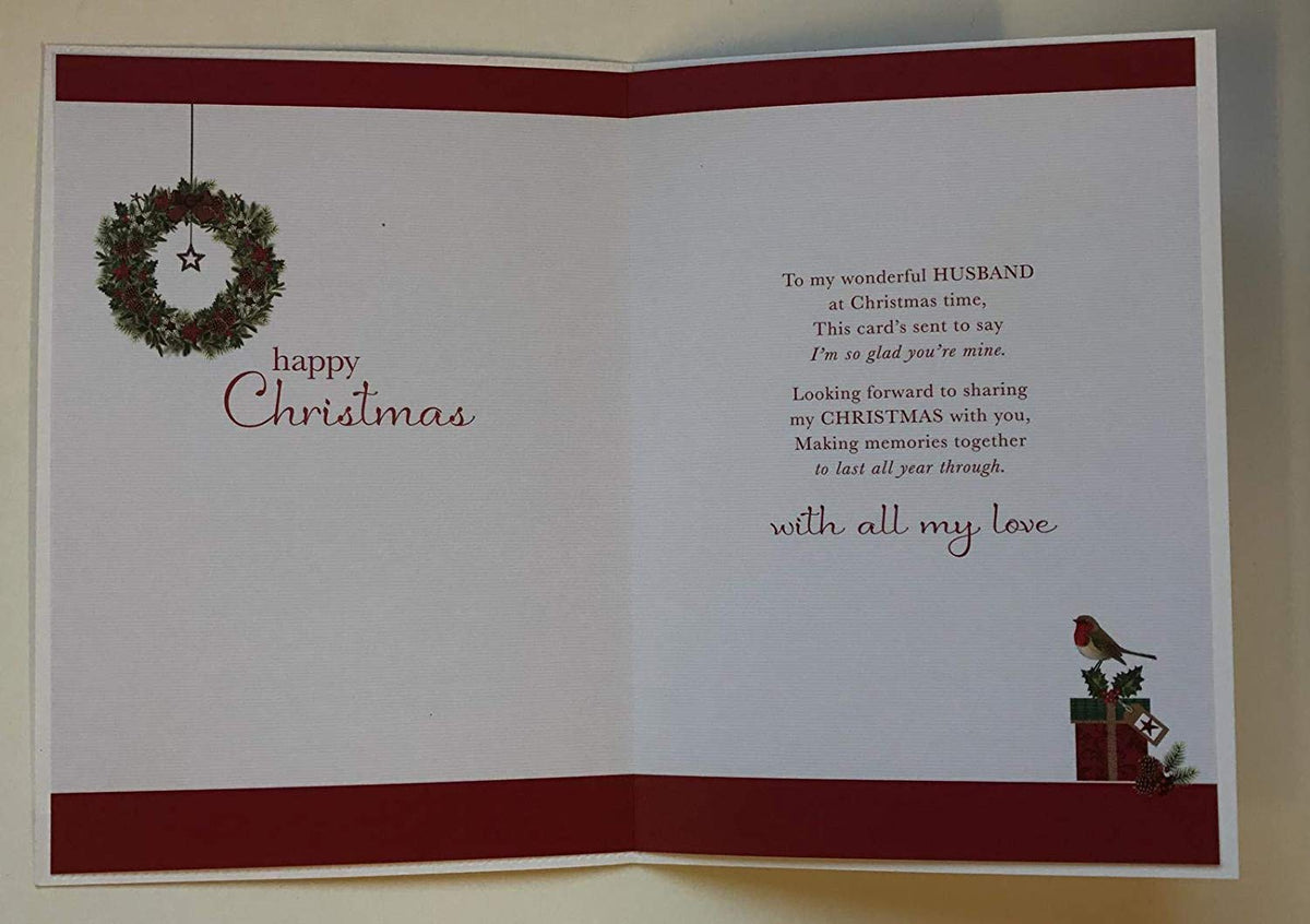 Very Special Husband Christmas Card - Greeting Card By Wishing Well 