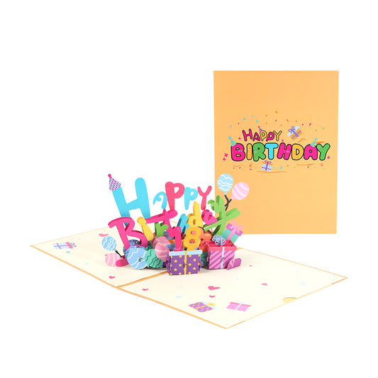 Milestone Magic Balloon Bliss Personalize 3D Pop Up Birthday Card