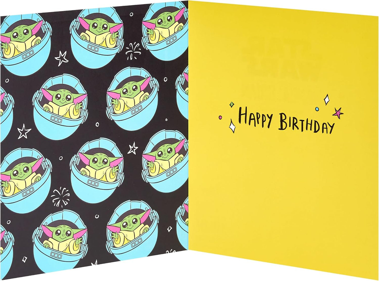 Star Wars Grogu Design 7th Birthday Card