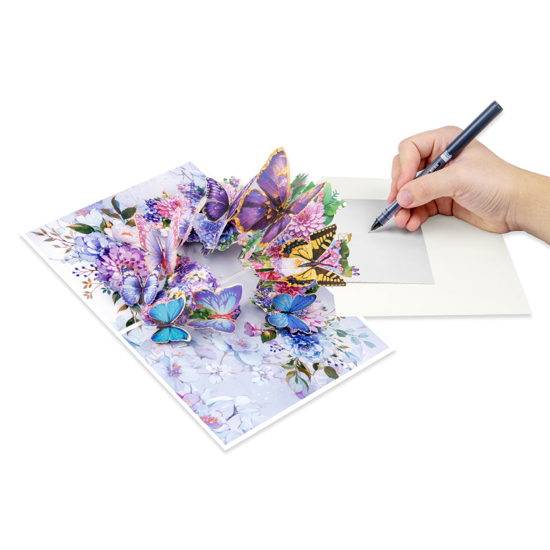 Colorful Whispers Butterfly & Flower 3D Pop Up Card