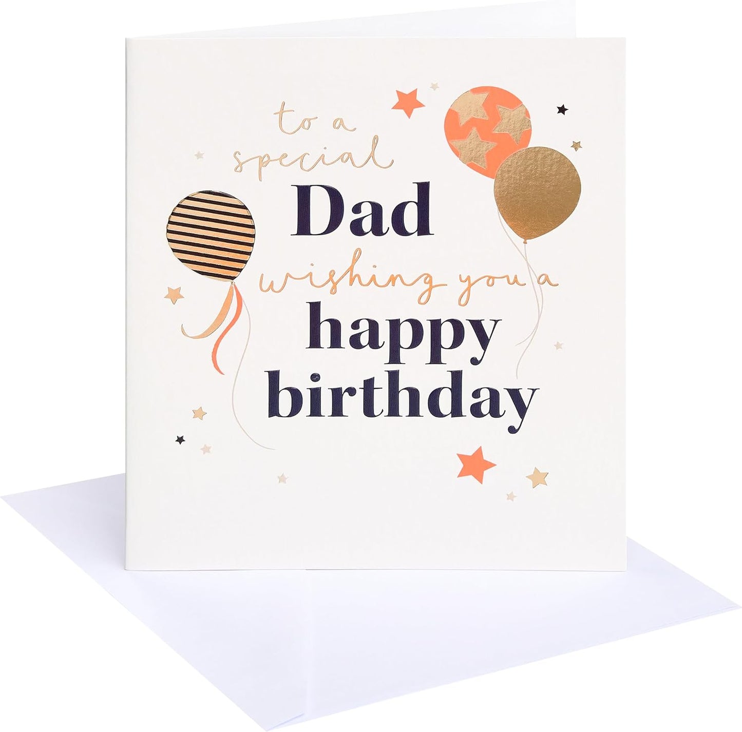 Neon Balloons Design Dad Birthday Card