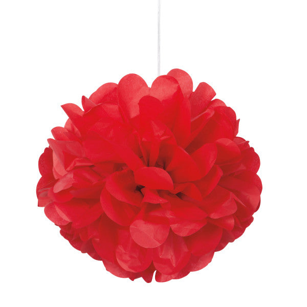 Pack of 3 Ruby Red Mini Puff Tissue Decorations– Choice Wholesale