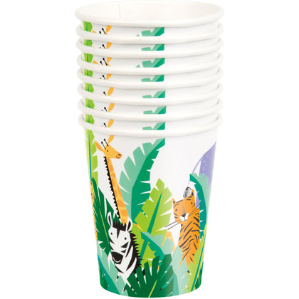 Pack of 8 Animal Safari 9oz Paper Cups