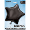 20" Black Solid Star Foil Balloon