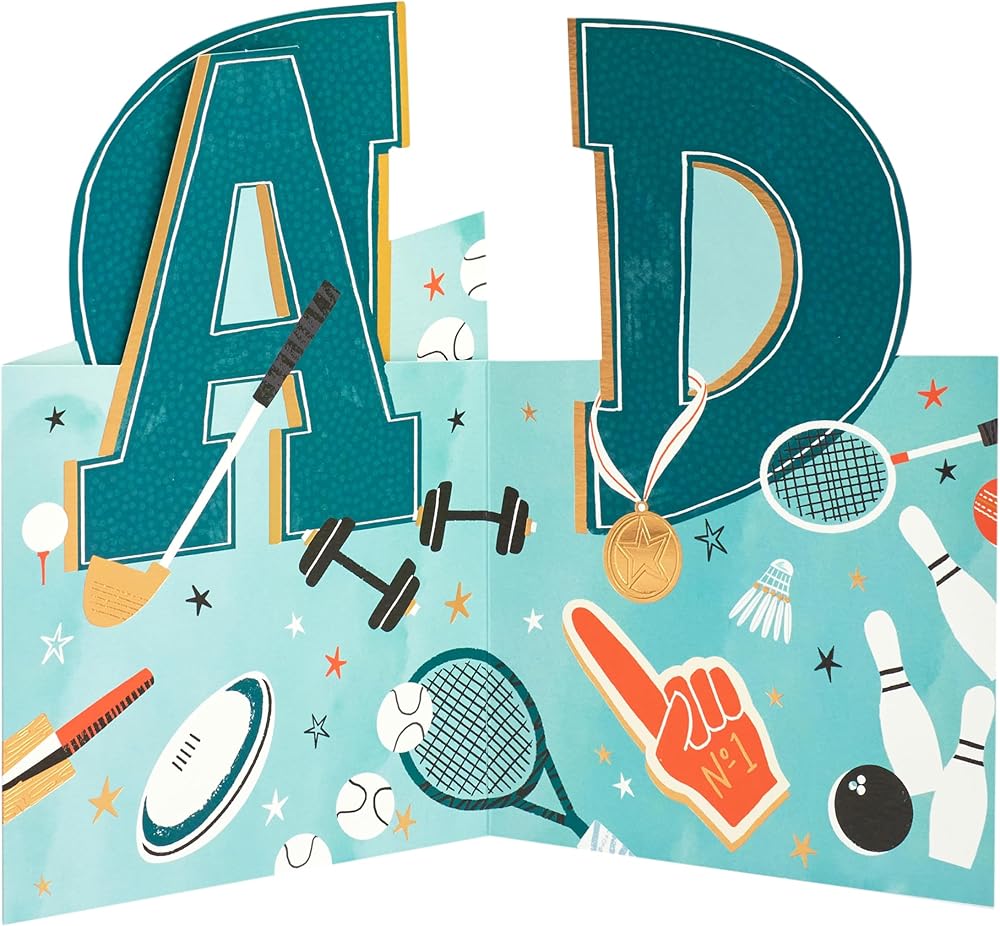 Sports Equipment Design for Dad Father's Day Card