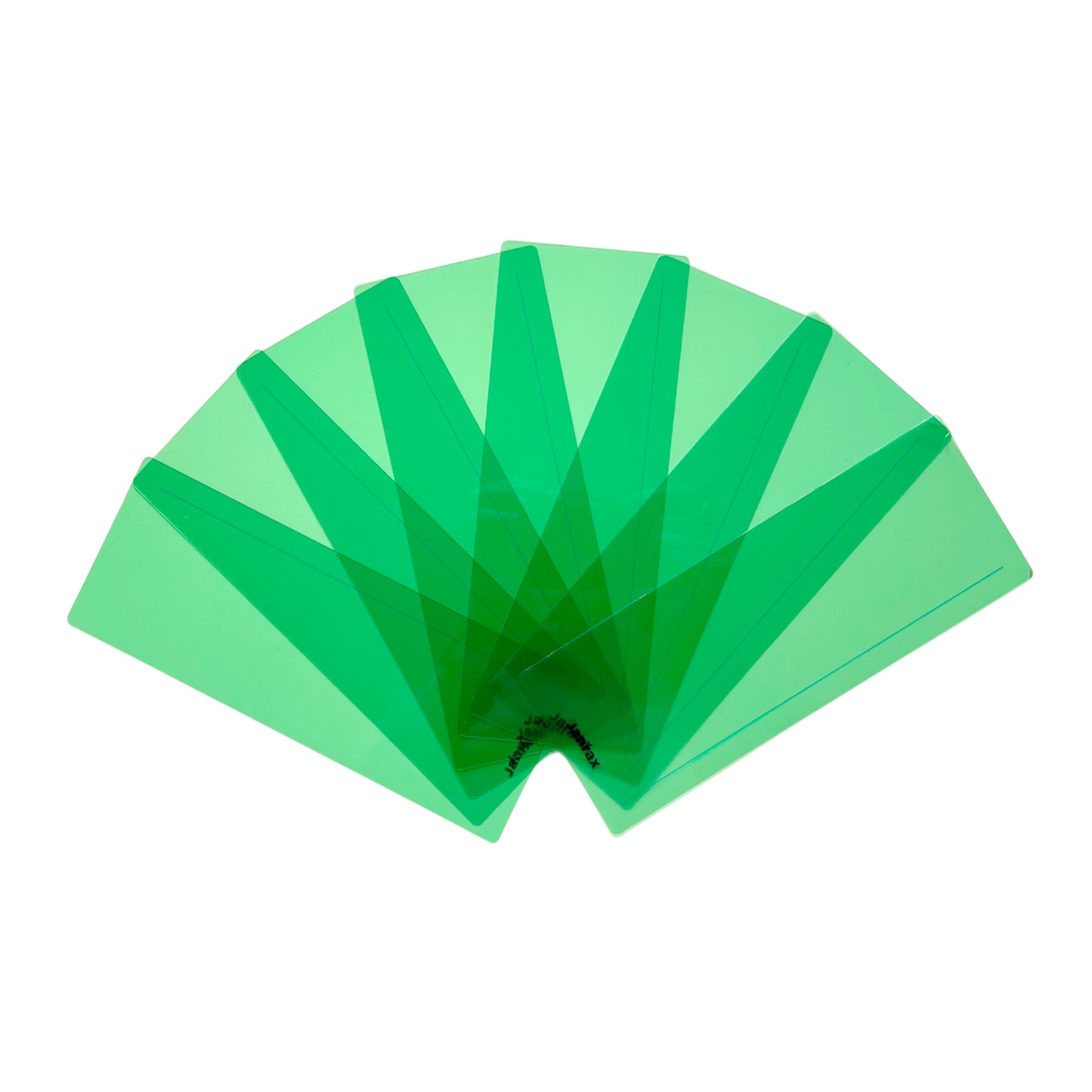 Pack of 24 Green 210x80mm Dyslexia Overlay Reading Strips – PET Material, Rounded Corners