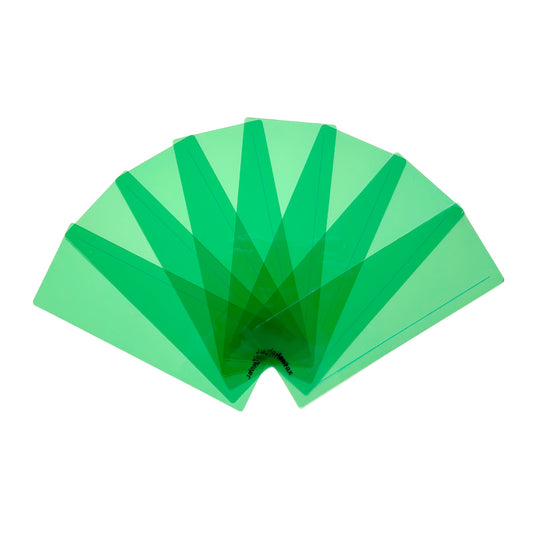 Pack of 24 Green 210x80mm Dyslexia Overlay Reading Strips – PET Material, Rounded Corners