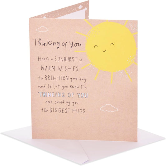 Sunburst Design Thinking of You Open Card