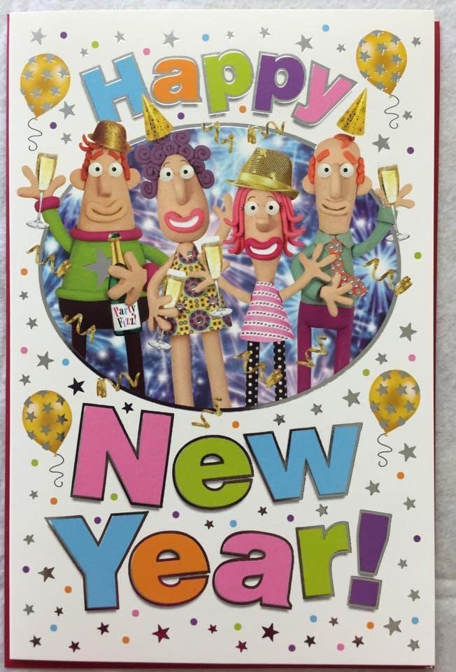 Happy New Year, Christmas Greetings Card