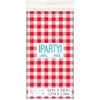 Red Gingham Rectangular Plastic Table Cover, 54"x108"
