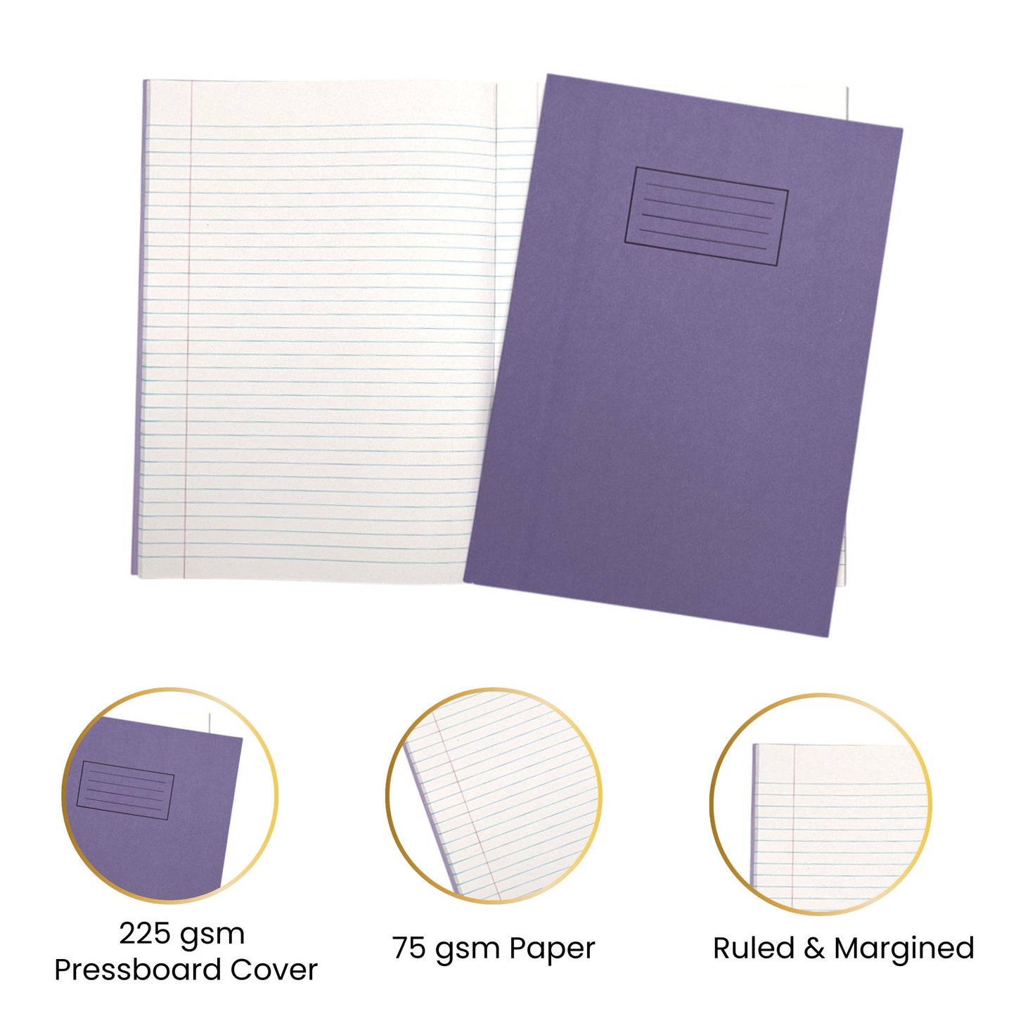 Janrax A4 Green 80 Pages Feint and Ruled Exercise Book