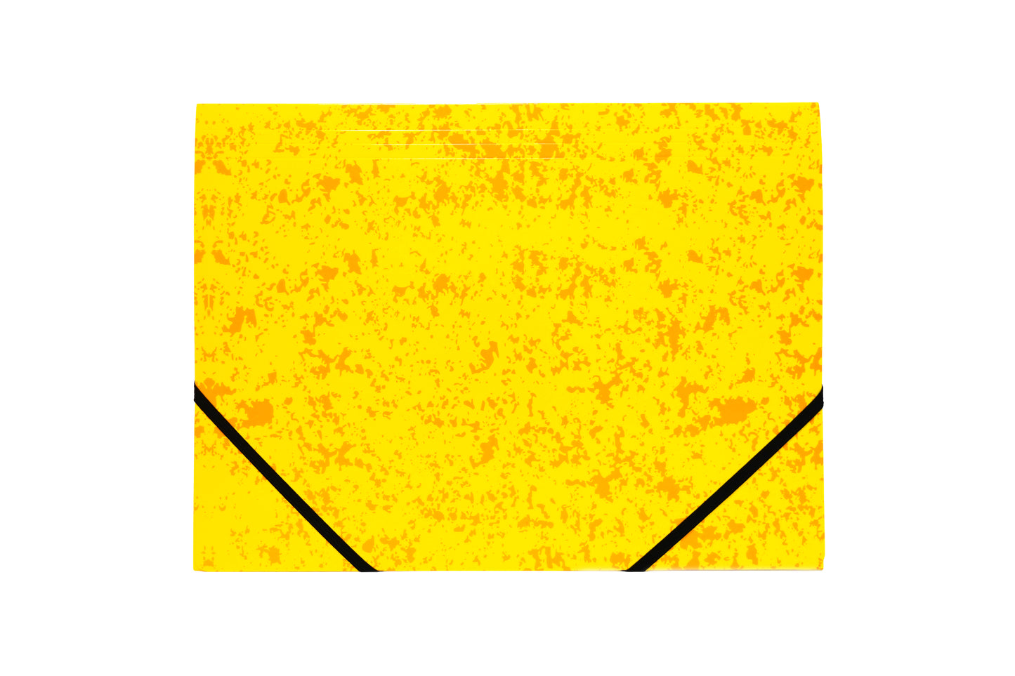 Pack of 12 A4 Yellow Card 3 Flap Folders With Elastic Closure