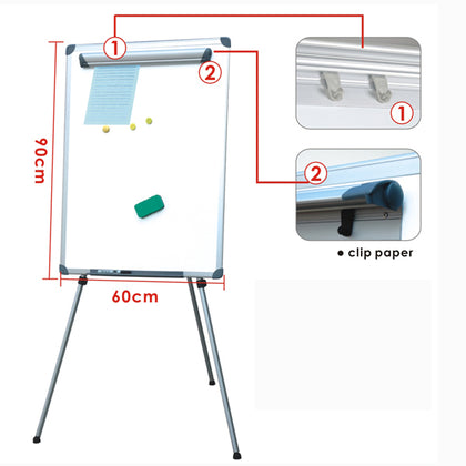 Magnetic White Background Flip Chart Pad Board Whiteboard 60 x 90cm 