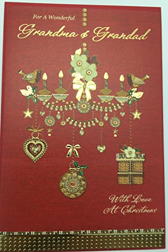 Grandma And Granddad - Christmas Card With Words
