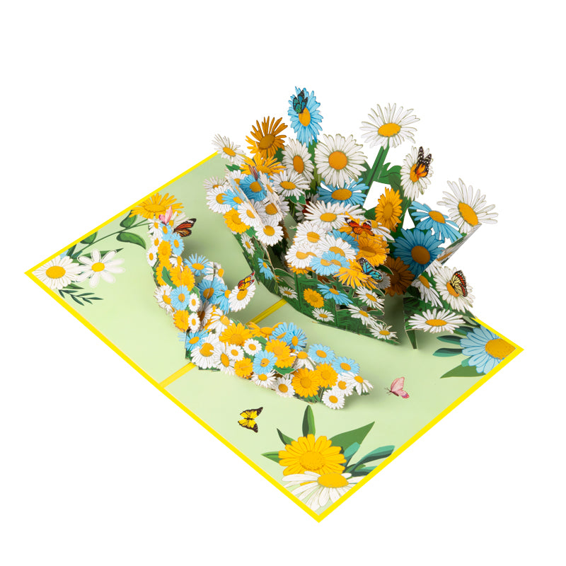 Daisy Delight 3D Floral Pop Up Greeting Card