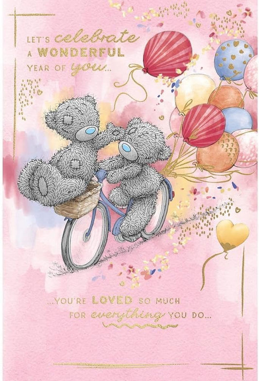Bears On Bicycle You're Loved so Much Birthday Card