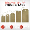 Box of 1000 Brown Buff Strung Tags 108mm x 54mm