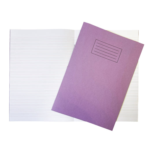 Janrax A4 Purple 40 Page Handwriting Book Exercise Book WF Paper with 225gsm Manilla Cover