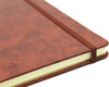 A5 160Pages Executive Soft Feel Tan Ruled Notebook with Marker Ribbon