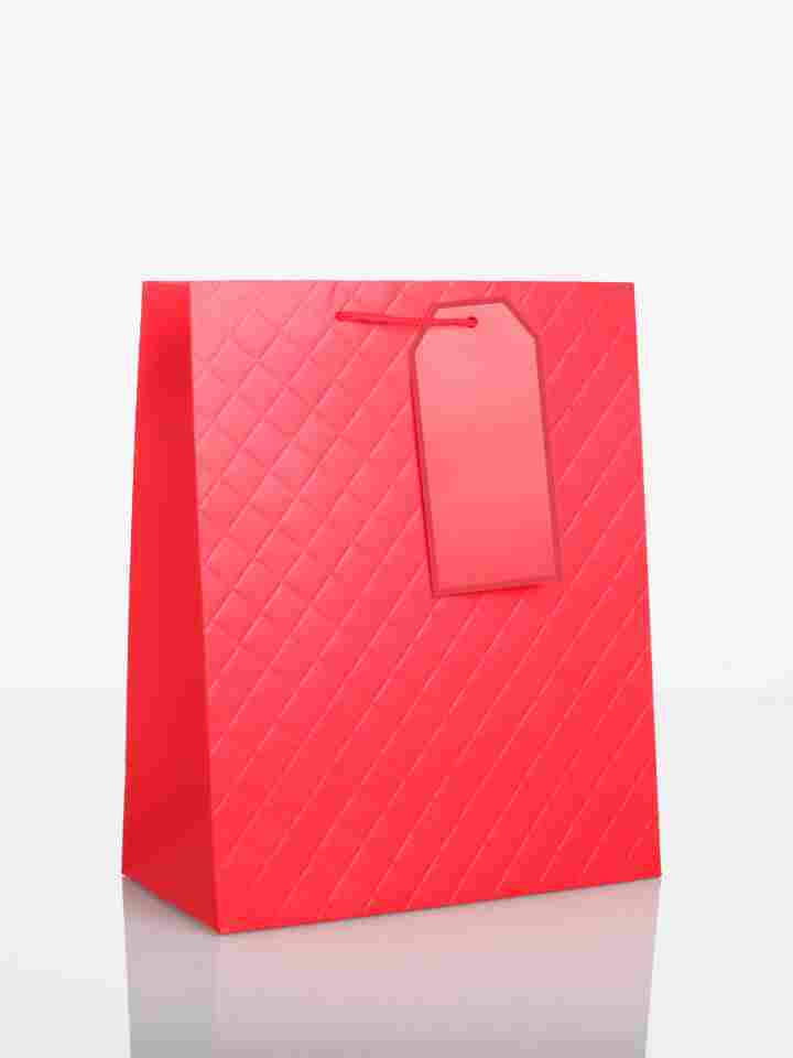 Medium Red Quilted Gift Bag