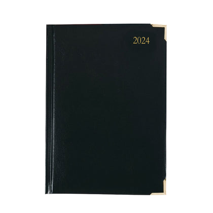 2024 A4 Day Per Page Black Executive Diary