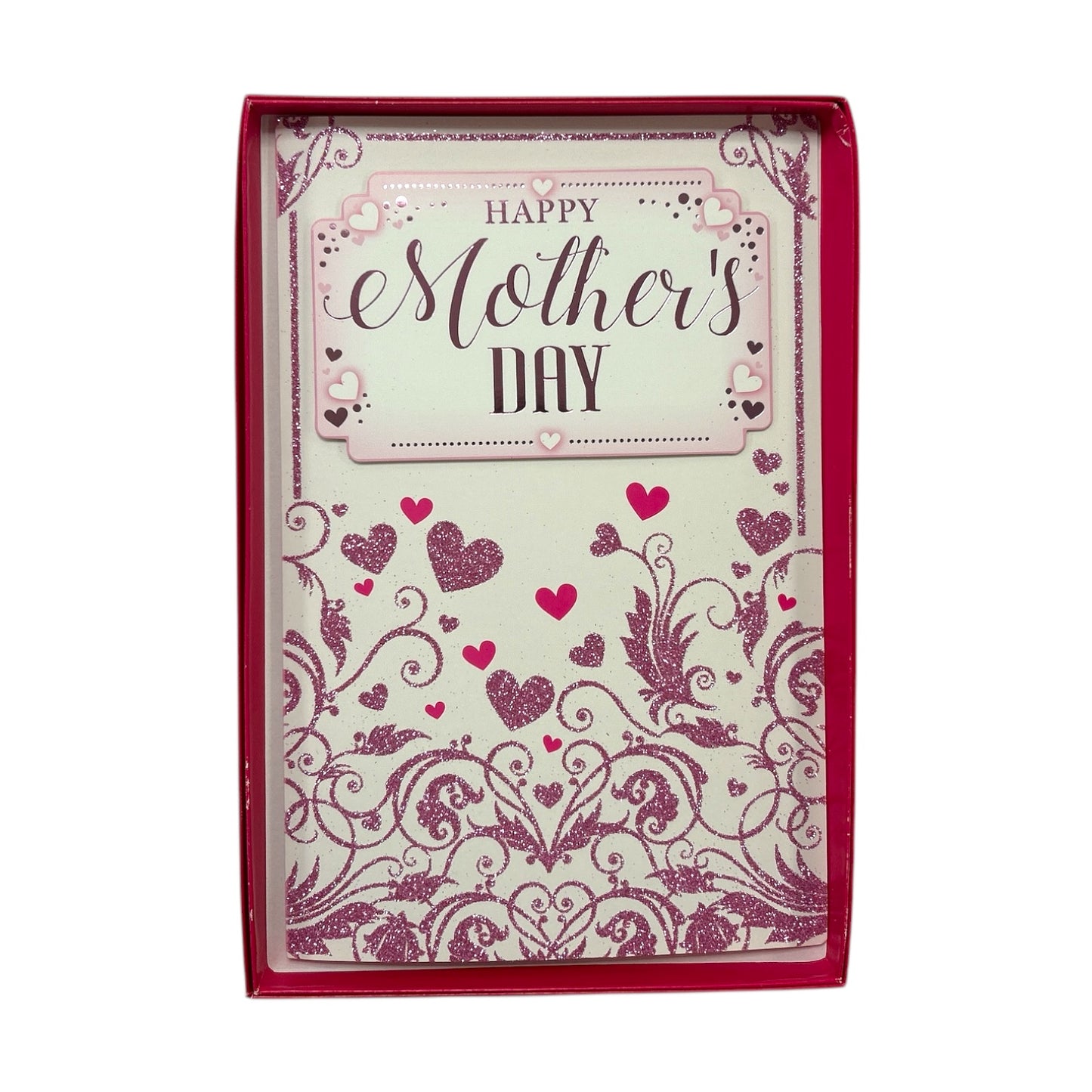 Classic Mini Pink Hearts Design Mother's Day Boxed Card