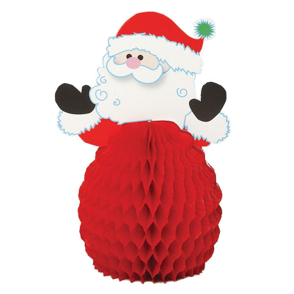 Pack of 4 Santa Honeycomb Decorations