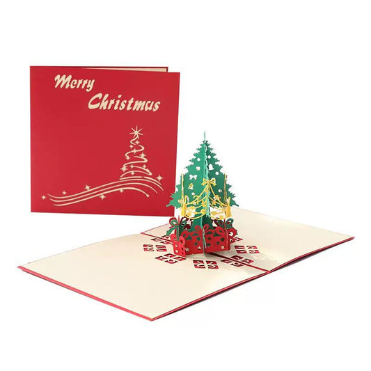 Festive Tree Season’s Elegance 3D Pop Up Christmas Card