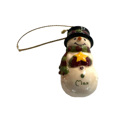 Personalised Snowman - Christmas Decorations - Gift Ornament - Max