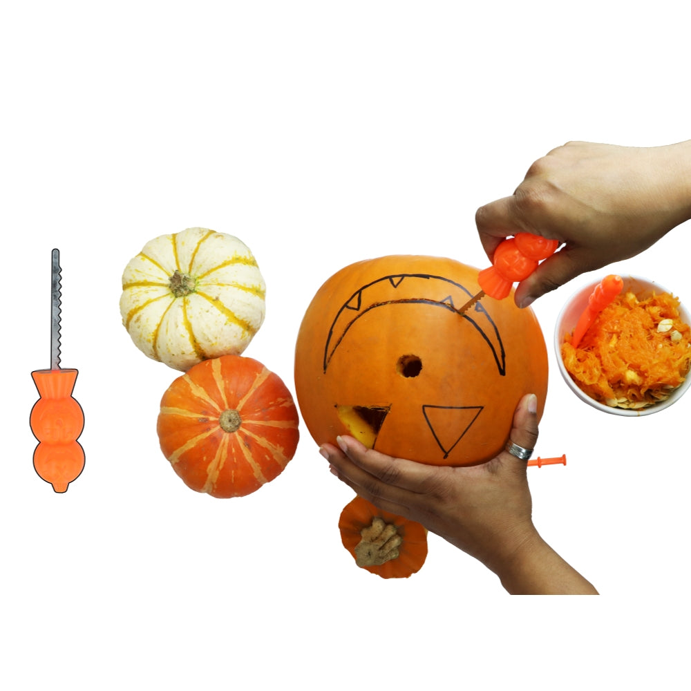 12 Packs of 3 Pieces Halloween Pumpkin Carving Tool Set
