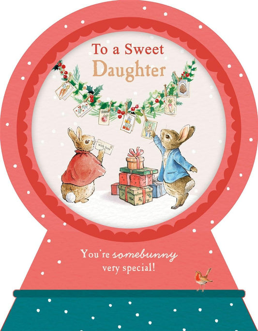 Peter Rabbit Bunny Design Daughter Christmas Card