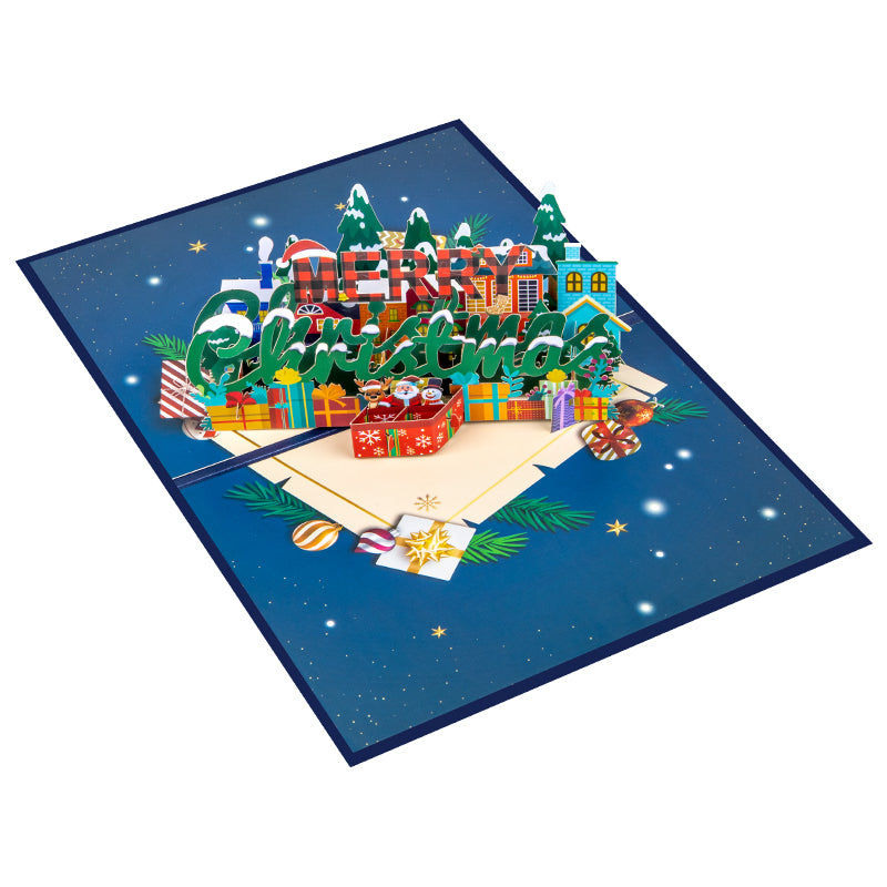 Festive Cheer 3D Pop Up Merry Christmas Card