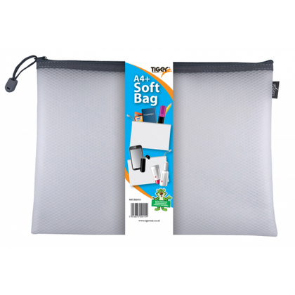 A4+ White Soft Zip Bag