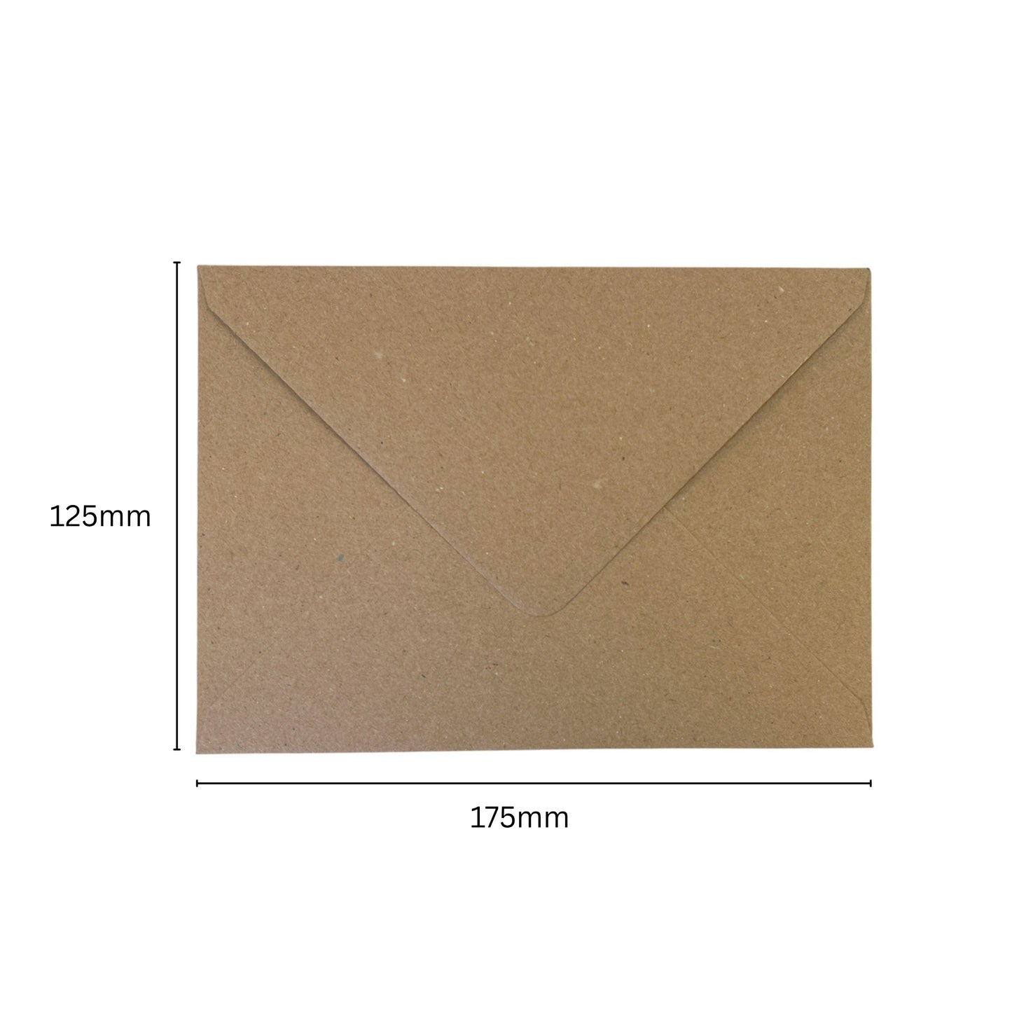 Pack of 50 Eco Kraft Recycled 110gsm 125x175mm Gummed Envelopes