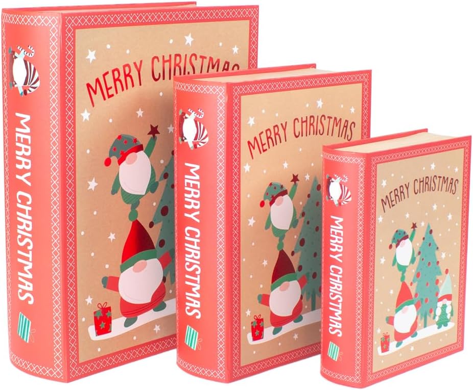 Pack of 3 Gonk Christmas Wish Book Christmas Boxes