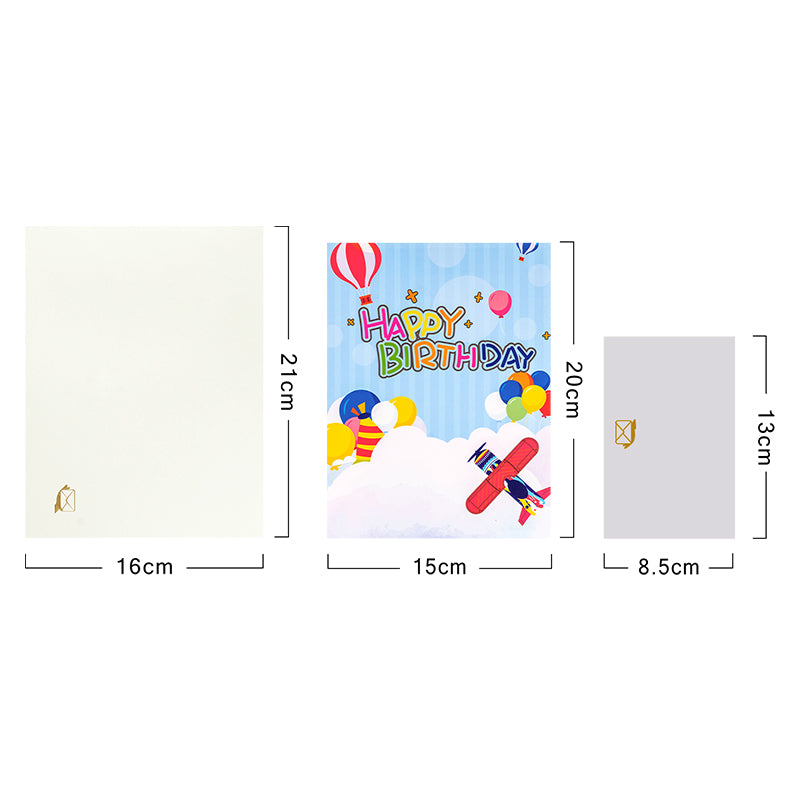 Wings of Joy 3D Airplane Pop Up Kids Birthday Card