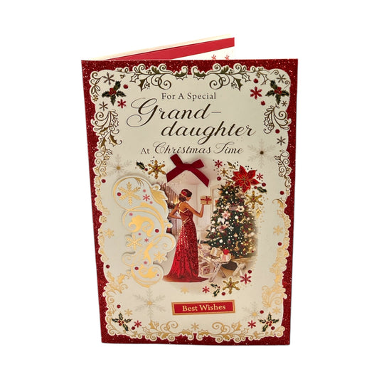With Love to a Wonderful Granddaughter Christmas Card