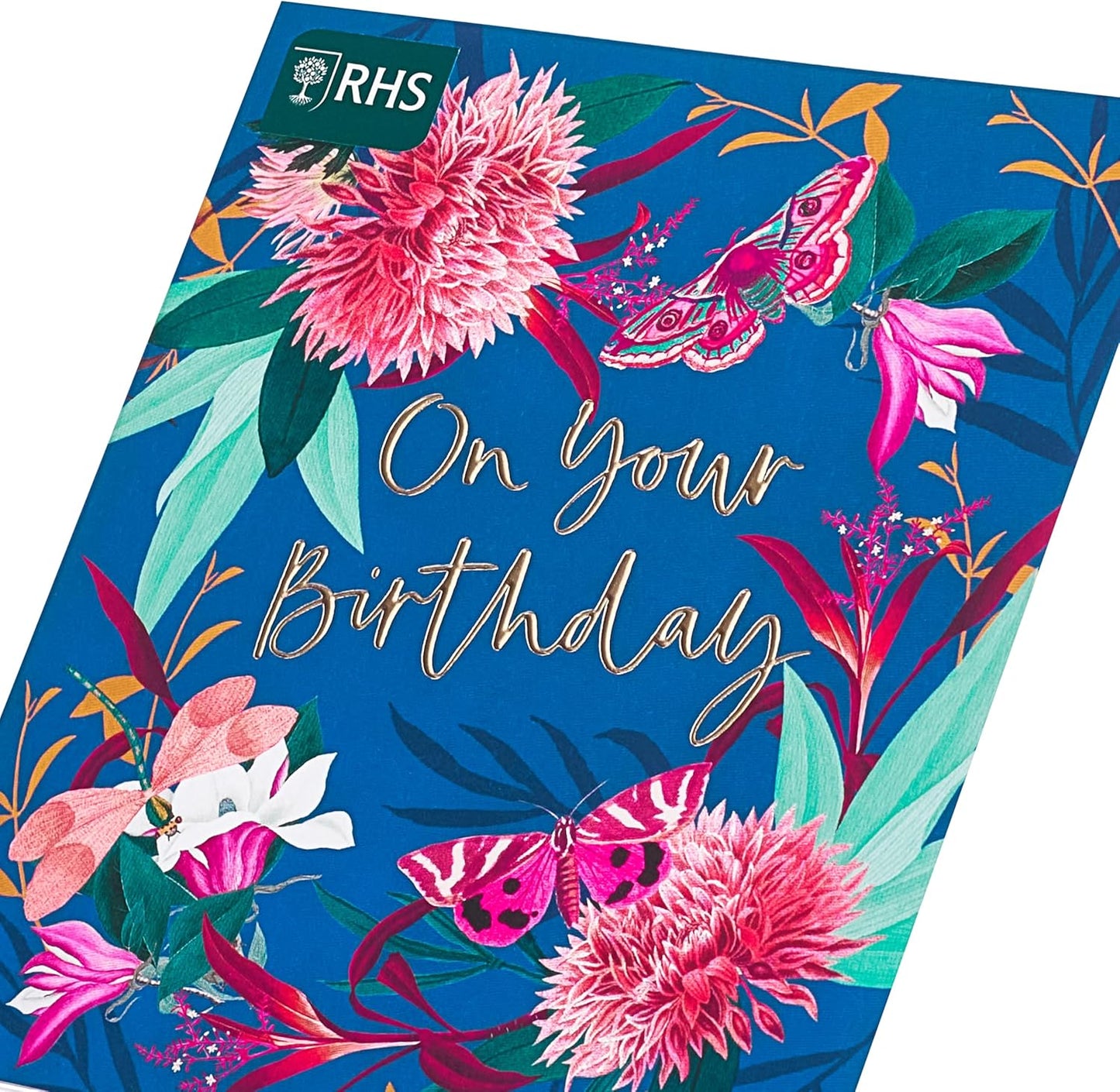 Insects and Florals Design RHS Birthday Card